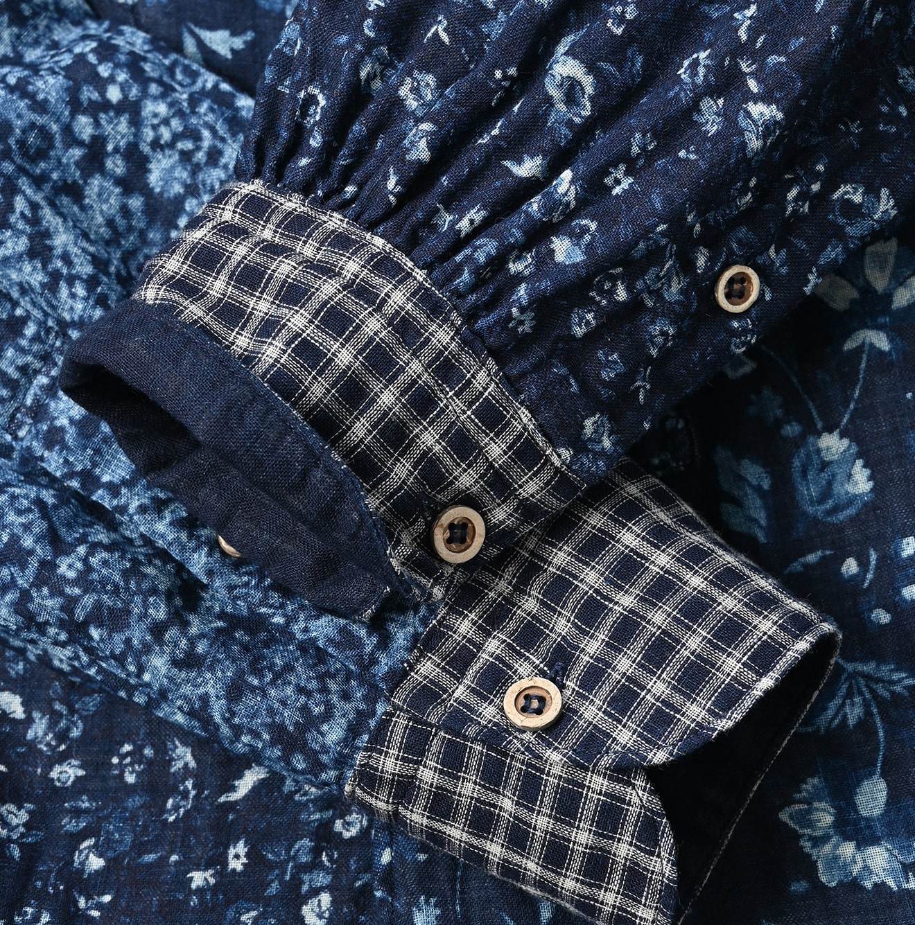 Indigo Bassen Mix 908 Double-woven Bigoogoo Shirt