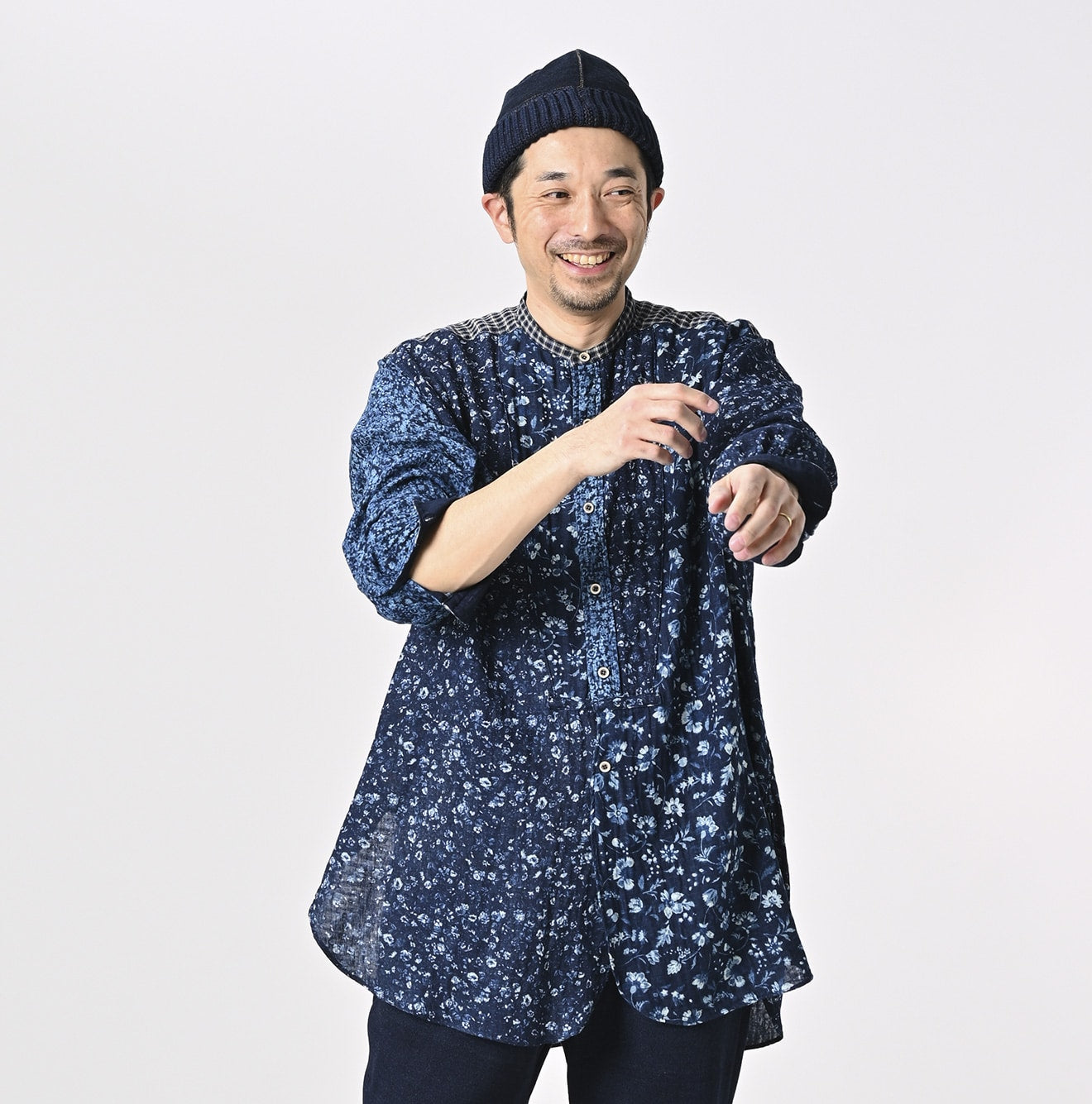 Indigo Bassen Mix 908 Double-woven Bigoogoo Shirt