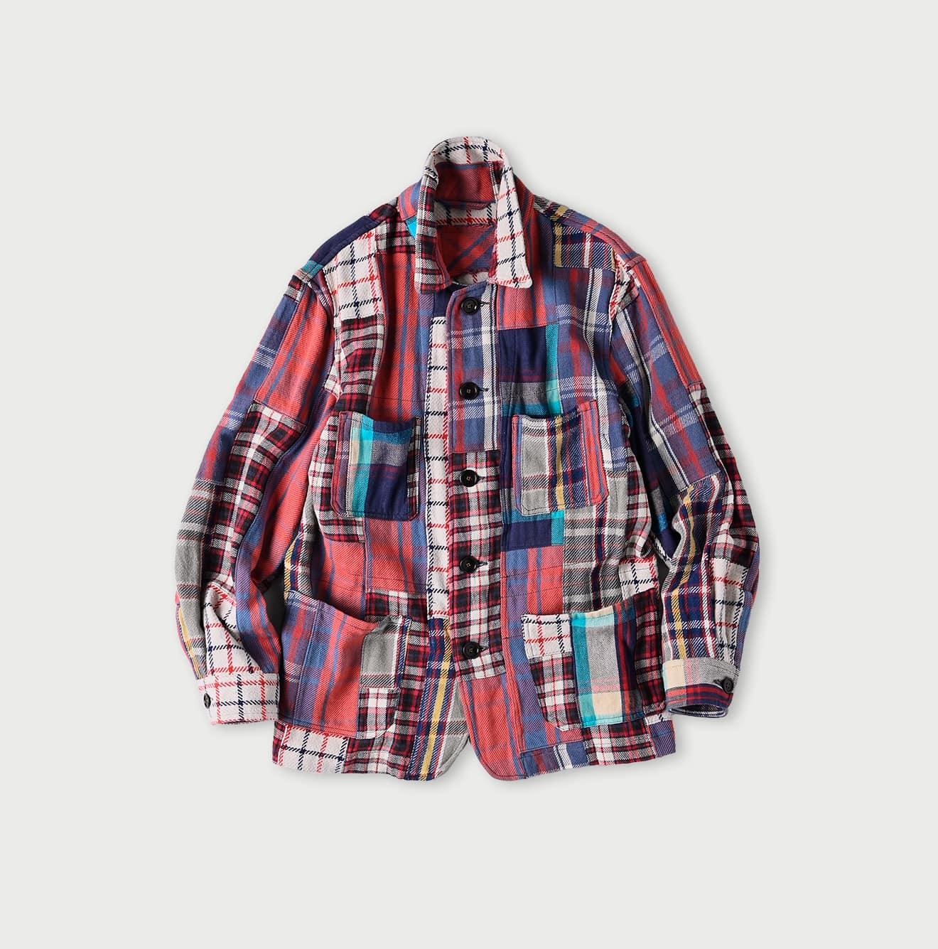 Flannel Patchwork 908 4-pocket Shirt - 45R by 45rpm studio - Image 1