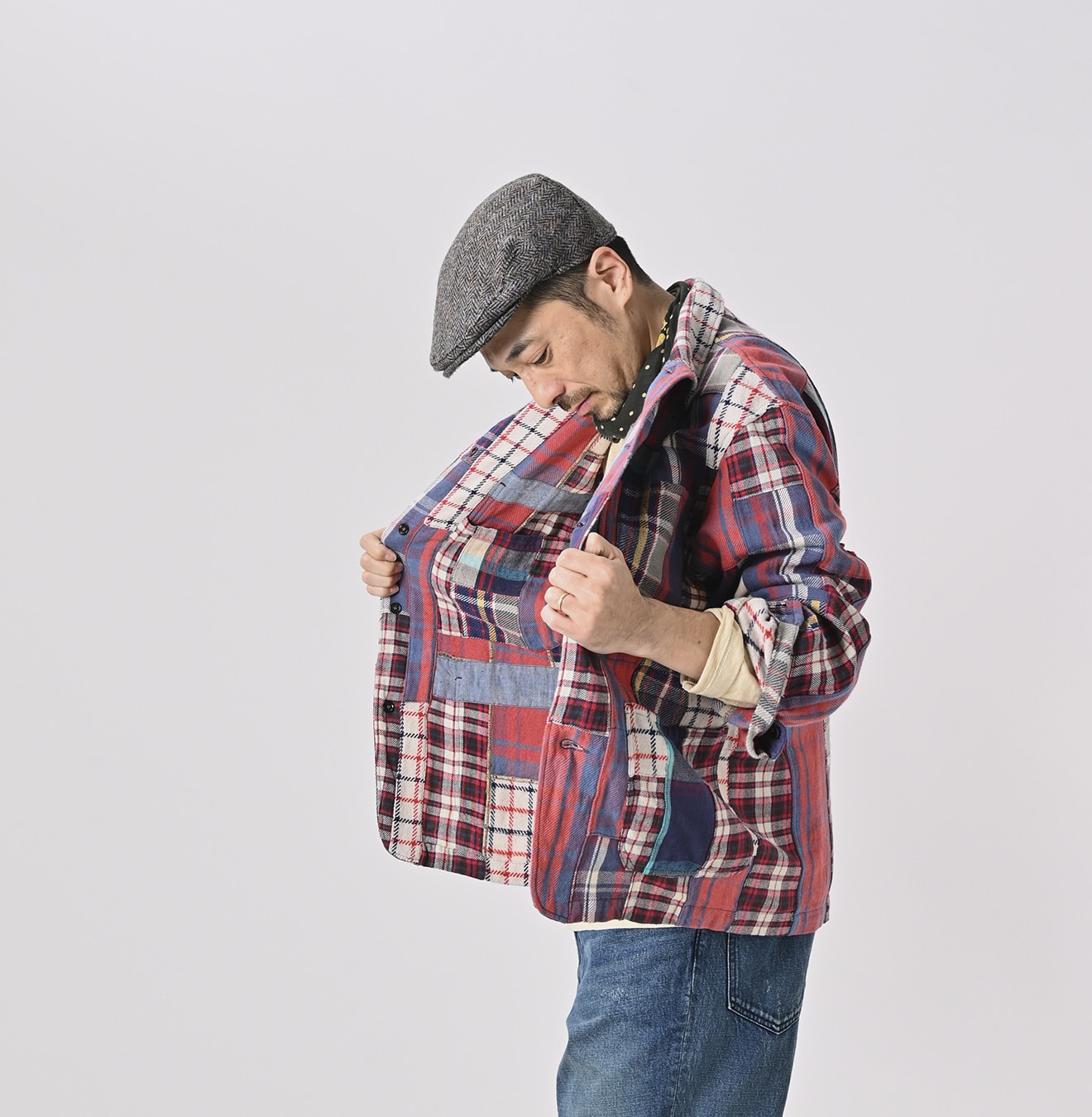 45R Flannel Patchwork 908 4-pocket Shirt