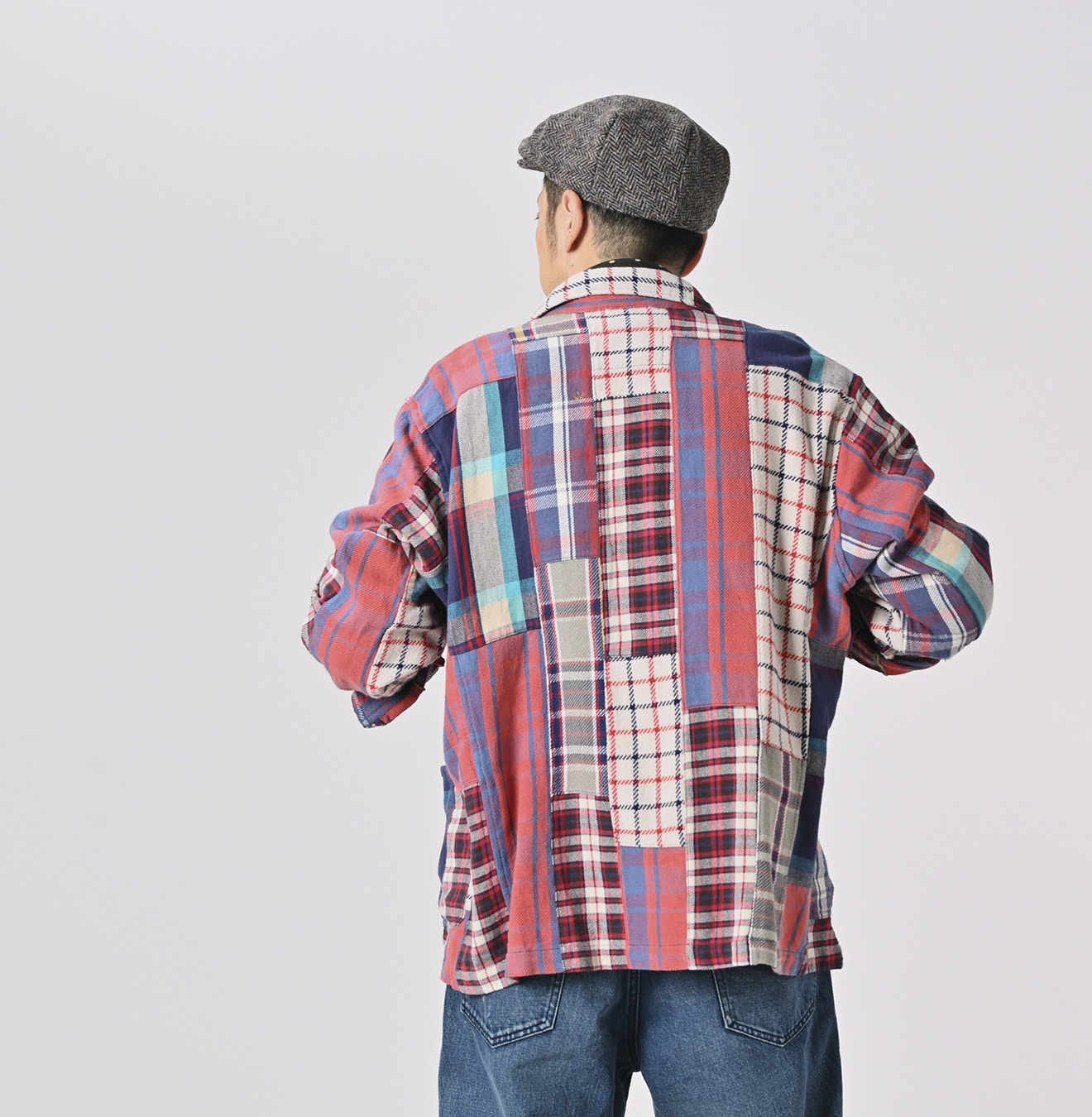 Flannel Patchwork 908 4-pocket Shirt - 45R by 45rpm studio