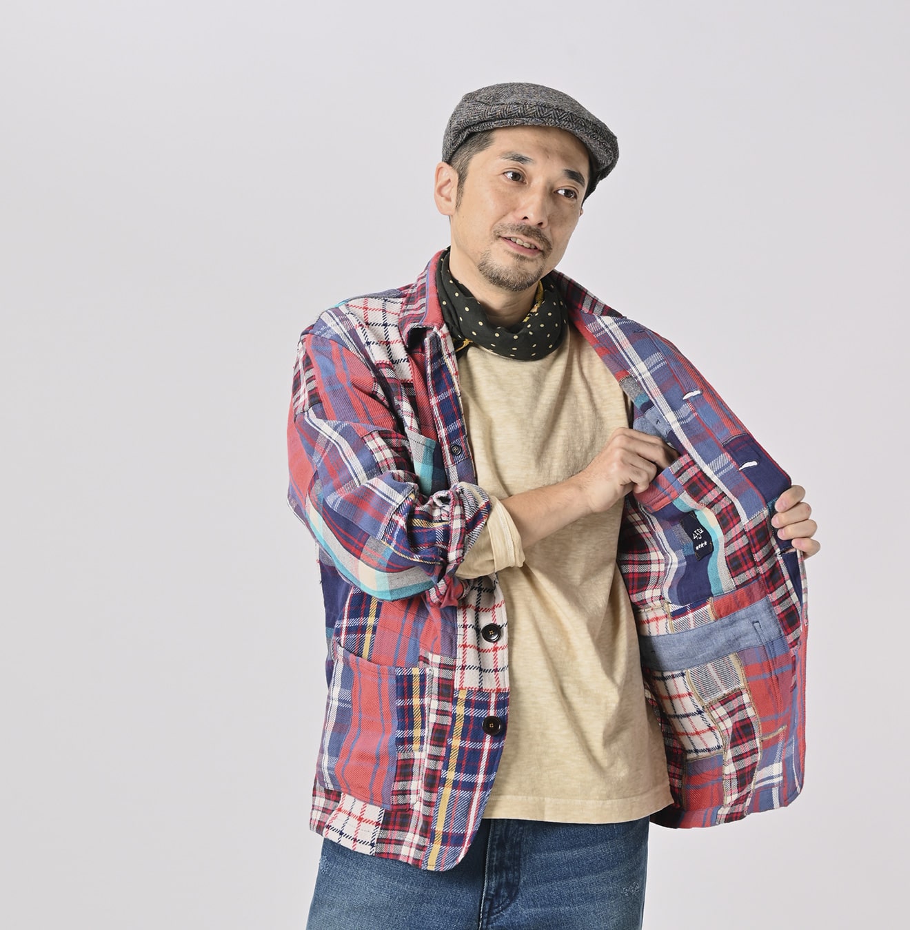 45R Flannel Patchwork 908 4-pocket Shirt