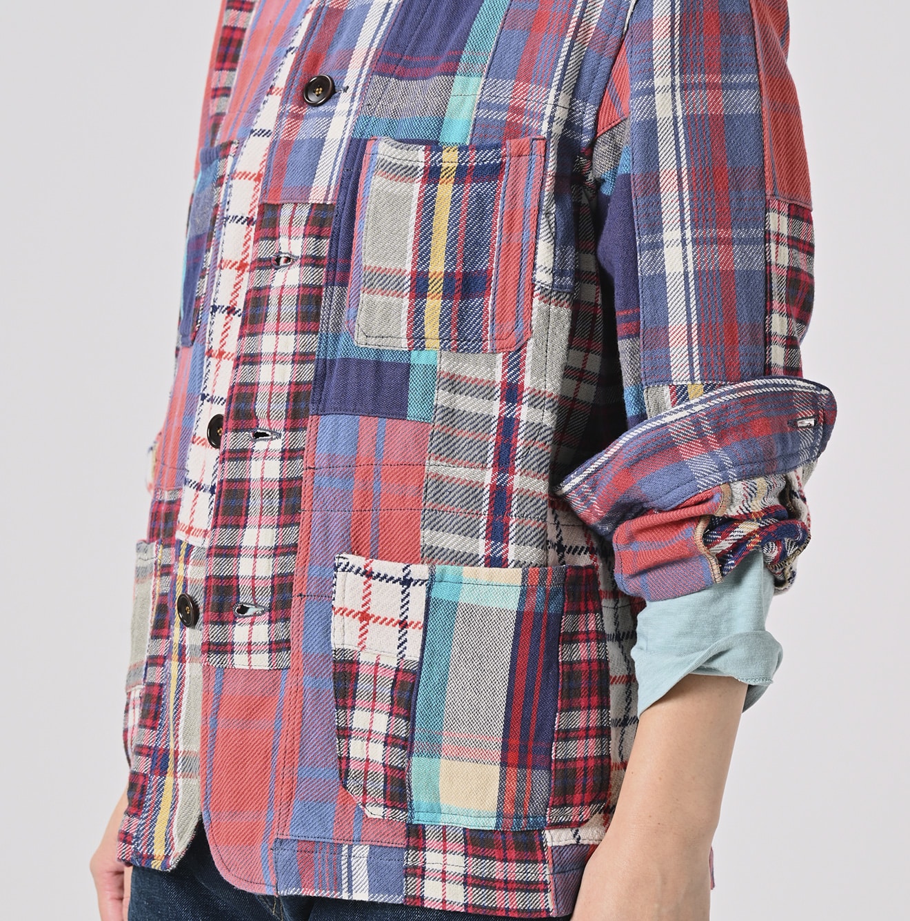 45R Flannel Patchwork 908 4-pocket Shirt