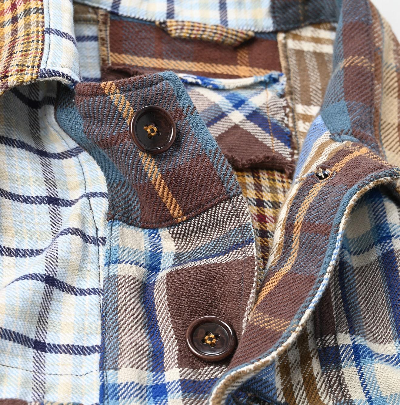 Flannel Patchwork 908 4-pocket Shirt - 45R by 45rpm studio - Image 15