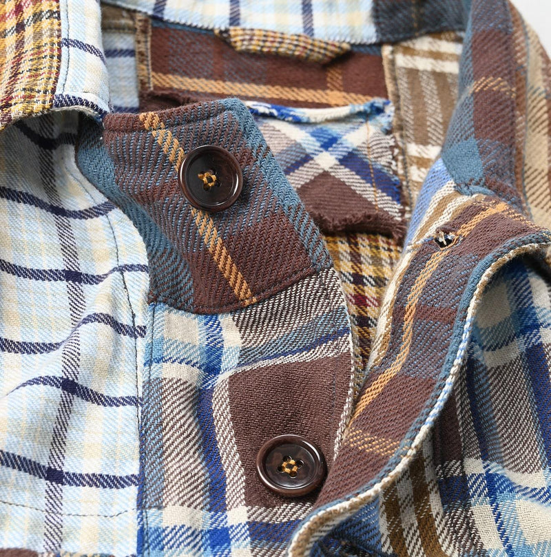 Flannel Patchwork 908 4-pocket Shirt - 45R by 45rpm studio - Image 15