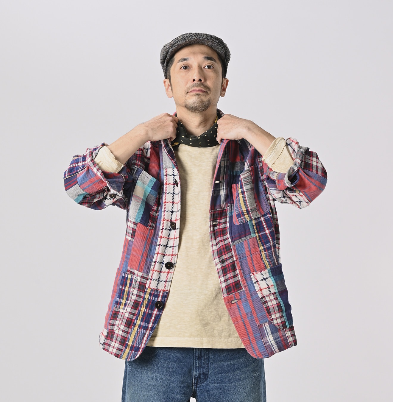 45R Flannel Patchwork 908 4-pocket Shirt