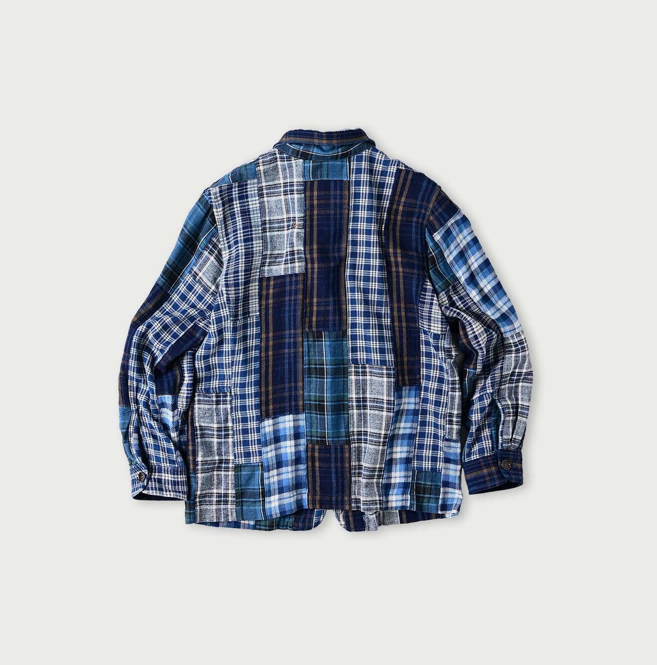 Ai Indigo Flannel Patchwork 908 4pocket Shirt (Size 4) - 45R by 45rpm studio