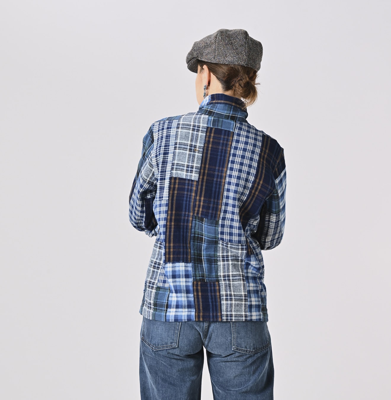 Ai Indigo Flannel Patchwork 908 4pocket Shirt (Size 4) - 45R by 45rpm studio