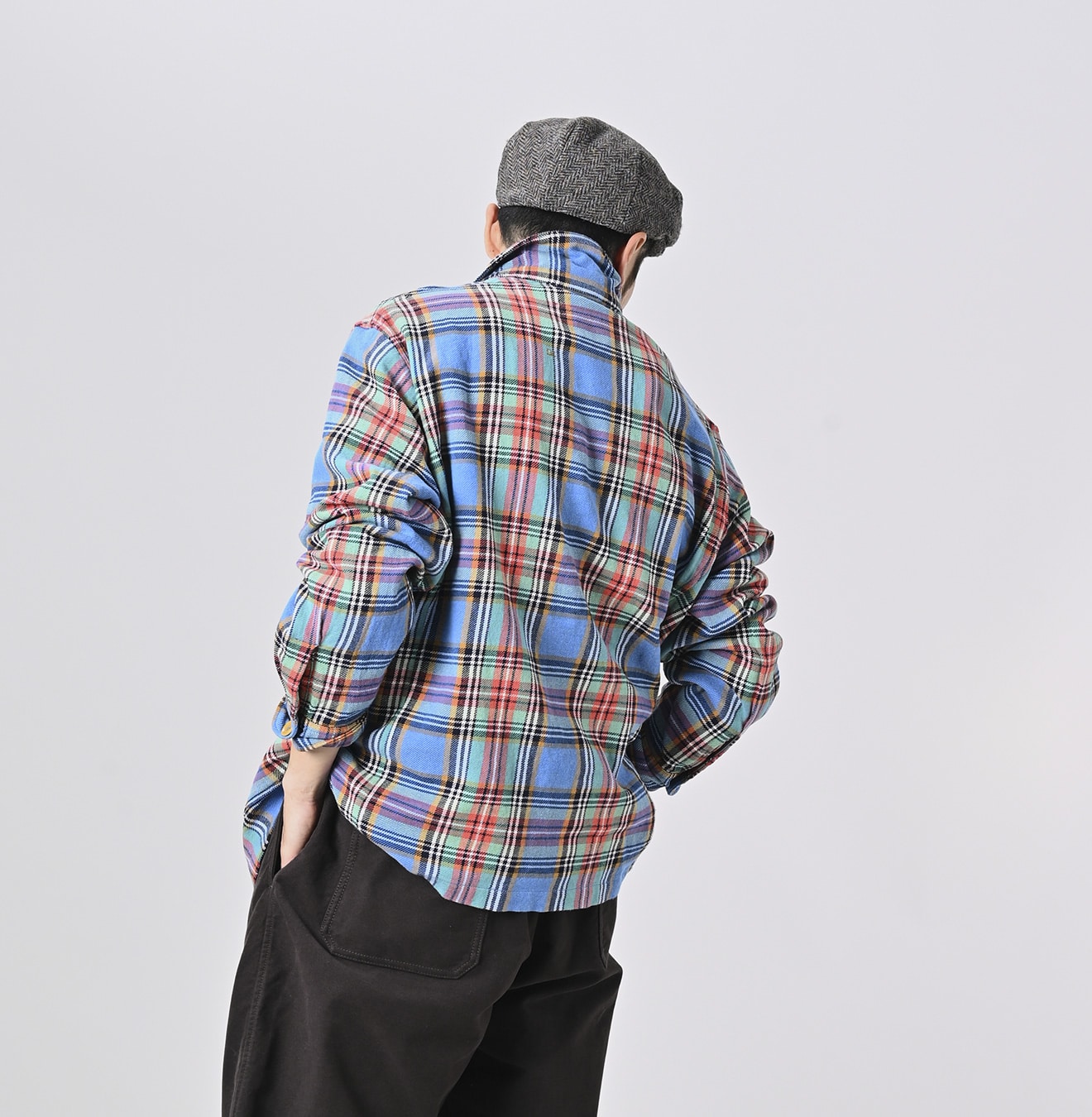 Flannel Patchwork 908 4-pocket Shirt (Size 3) - 45R by 45rpm studio