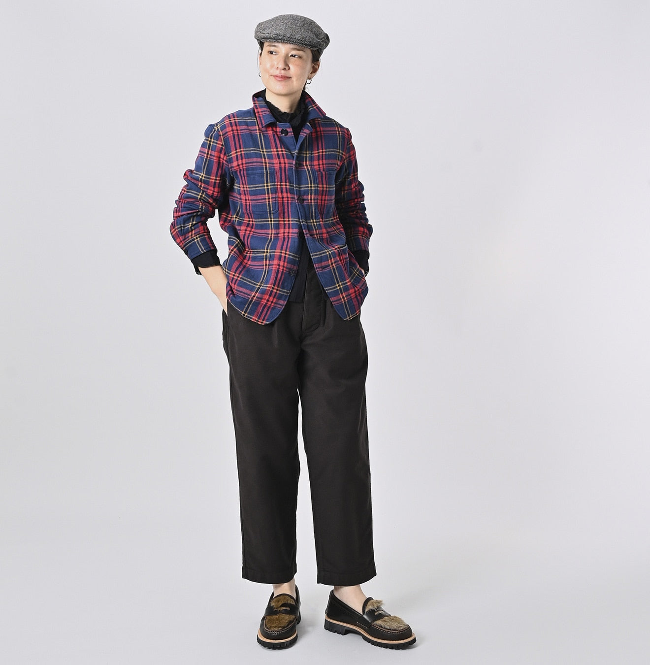 Flannel Patchwork 908 4-pocket Shirt (Size 3) - 45R by 45rpm studio