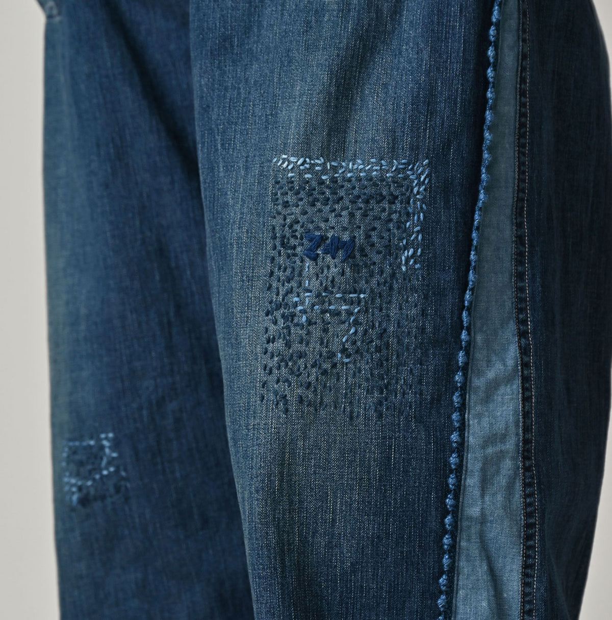 45R Mugihiko Denim 908 Appare Happy Sashiko Painter