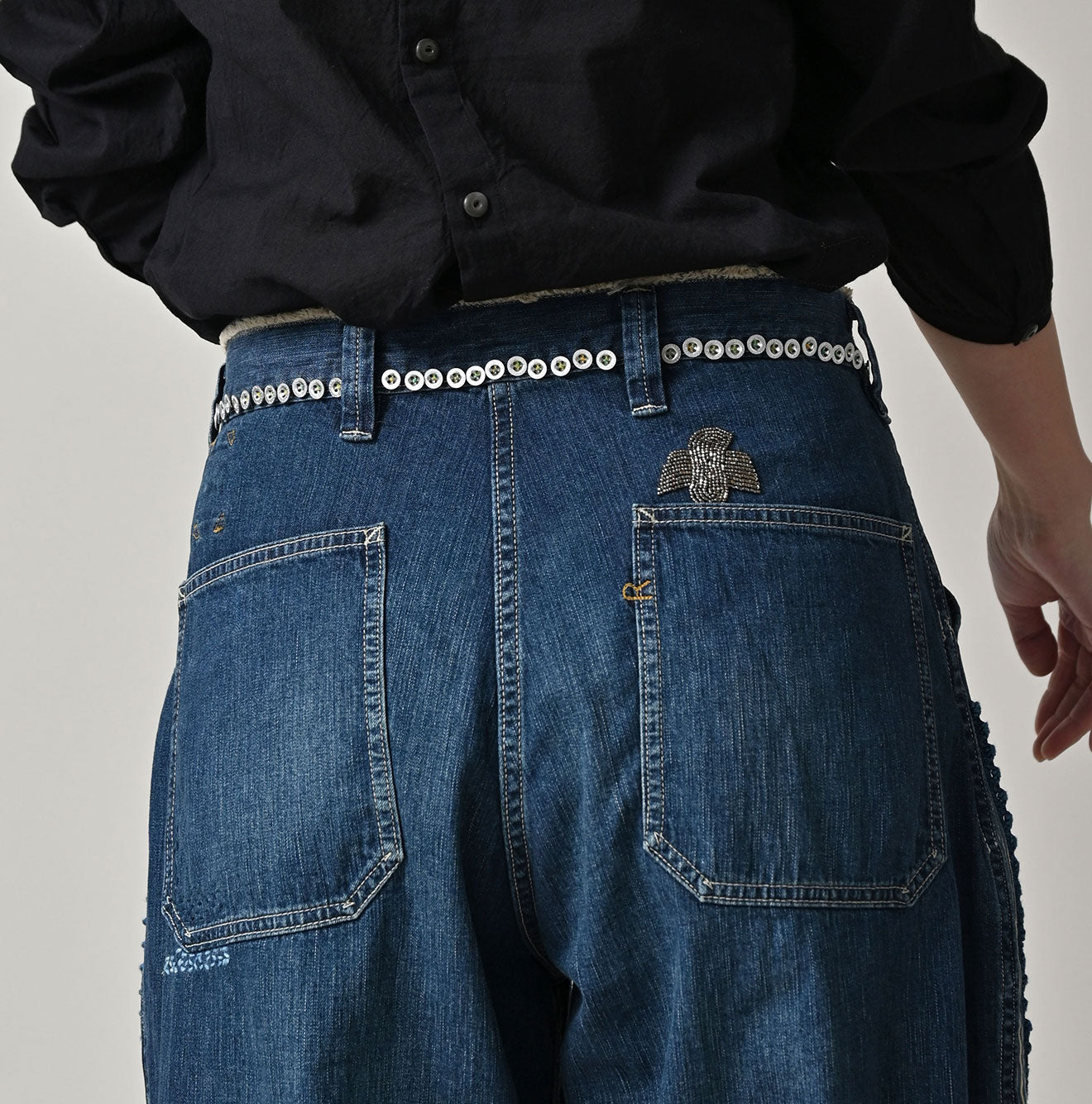 45R Mugihiko Denim 908 Appare Happy Sashiko Painter