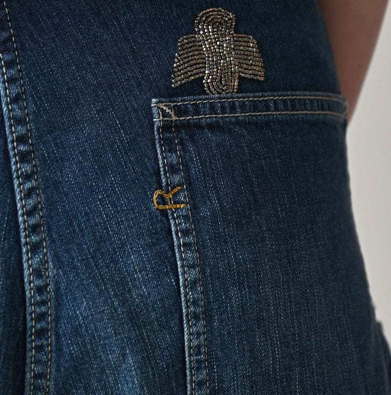 45R Mugihiko Denim 908 Appare Happy Sashiko Painter