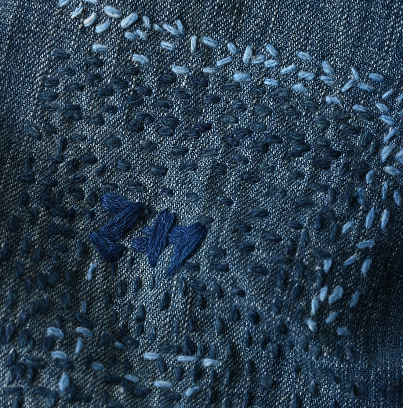 45R Mugihiko Denim 908 Appare Happy Sashiko Painter