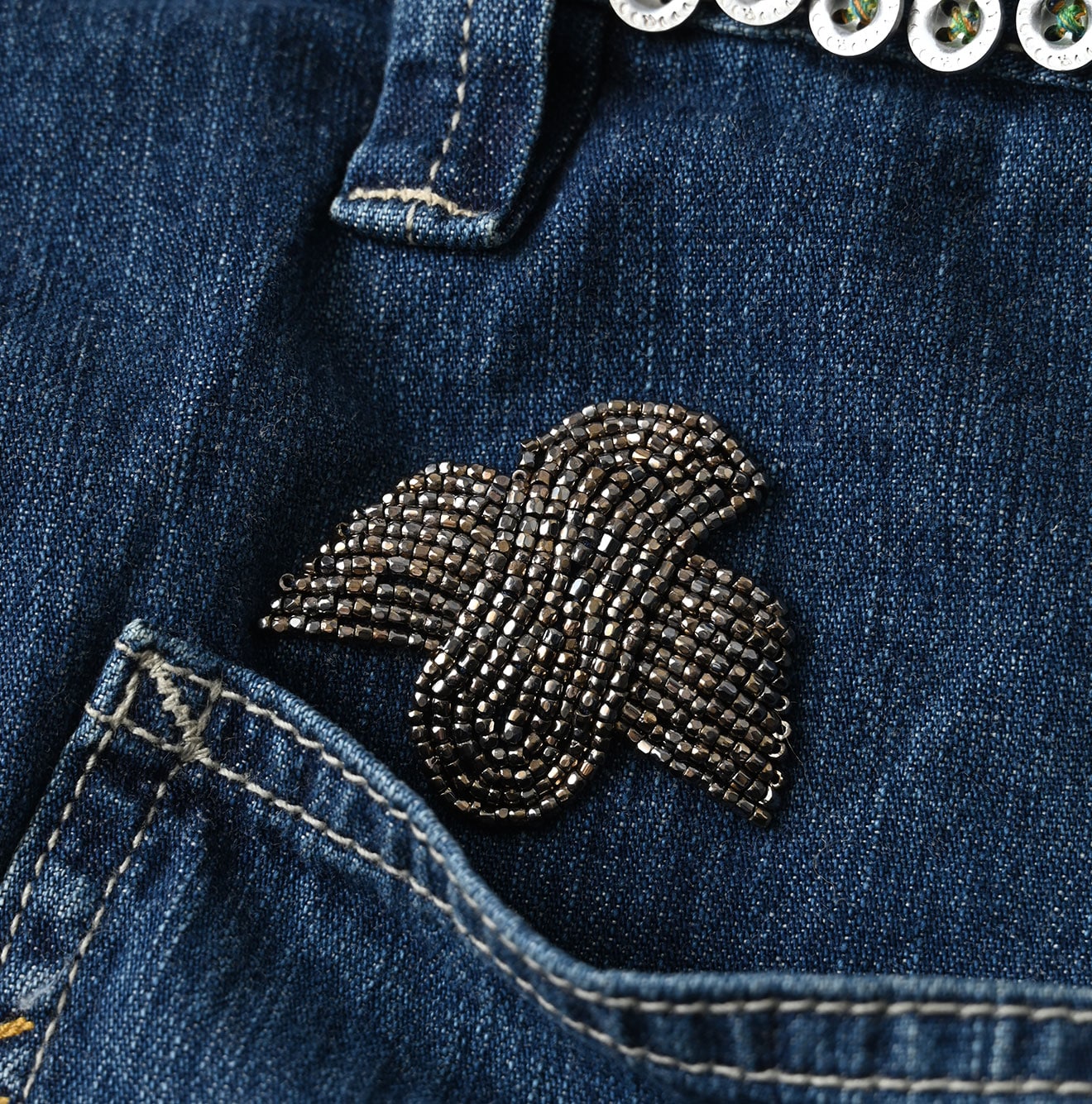 45R Mugihiko Denim 908 Appare Happy Sashiko Painter