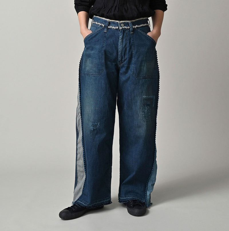 45R Mugihiko Denim 908 Appare Happy Sashiko Painter