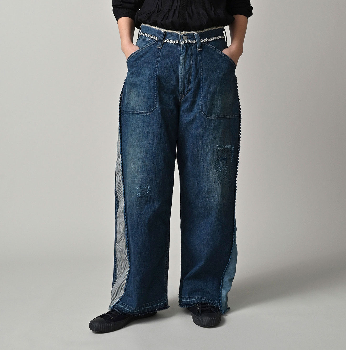 45R Mugihiko Denim 908 Appare Happy Sashiko Painter