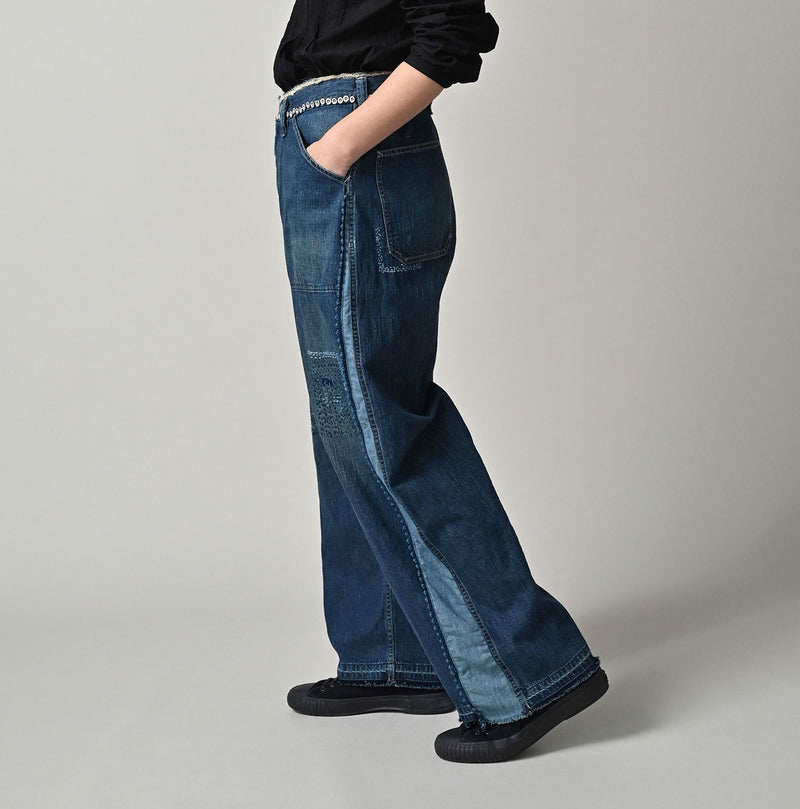 45R Mugihiko Denim 908 Appare Happy Sashiko Painter