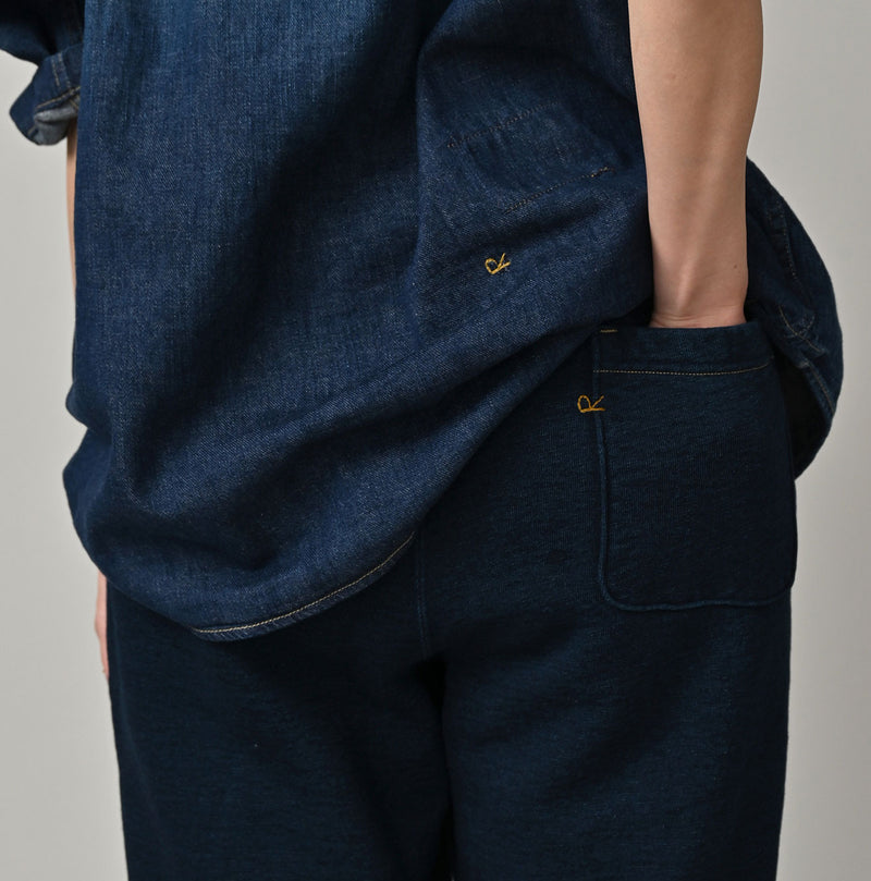 45R Indigo Heritage Cotton Fleece Sweat Pants