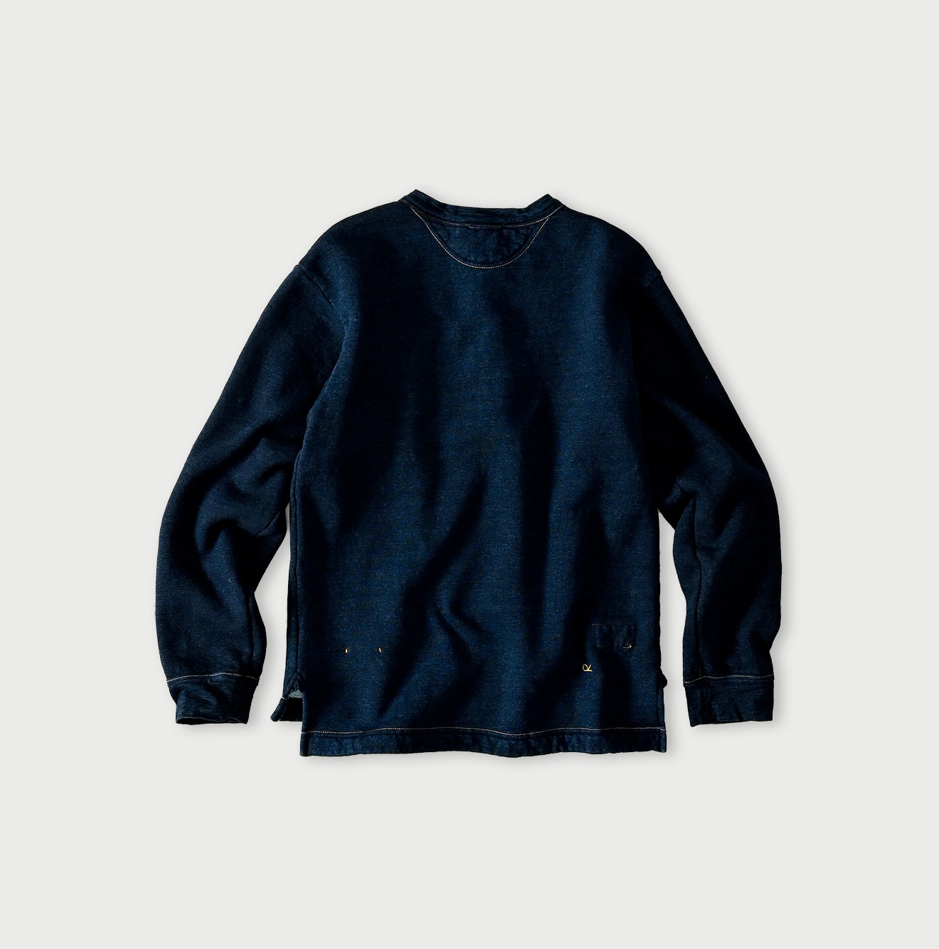 45R Indigo Cotton Fleece 908 Henley - Image 13