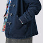 45R Indigo Cotton Fleece 908 8-knot Shawl Blouson