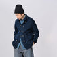 45R Indigo Cotton Fleece 908 8-knot Shawl Blouson