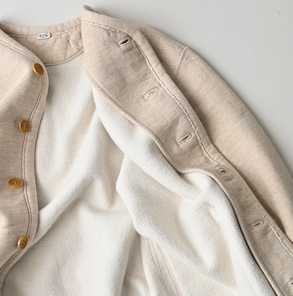 45R Heritage Cotton Fleece 908 Binder Cardigan (Top-dyed)