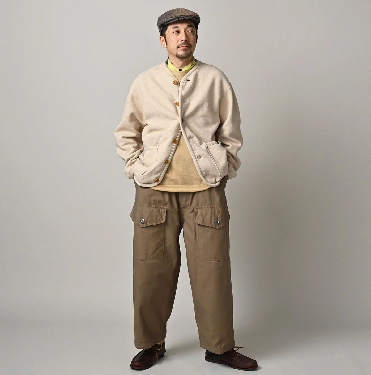 45R Heritage Cotton Fleece 908 Binder Cardigan (Top-dyed)