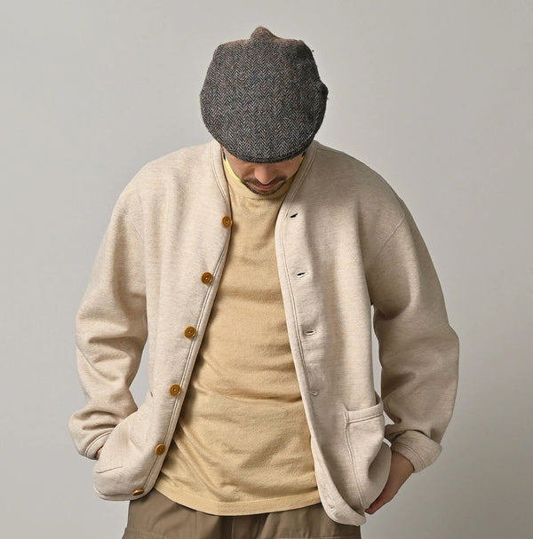 45R Heritage Cotton Fleece 908 Binder Cardigan (Top-dyed)