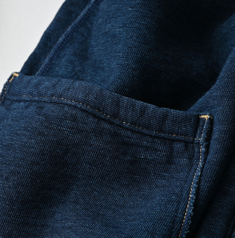 45R Indigo Heritage Cotton Fleece Binder Cardigan