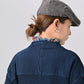 45R Indigo Cotton Fleece 908 8-knot Shawl Blouson