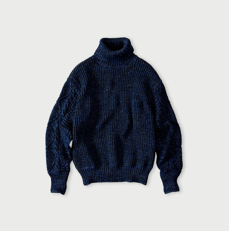 45R Indigo Tamatebako Turtleneck - Image 1
