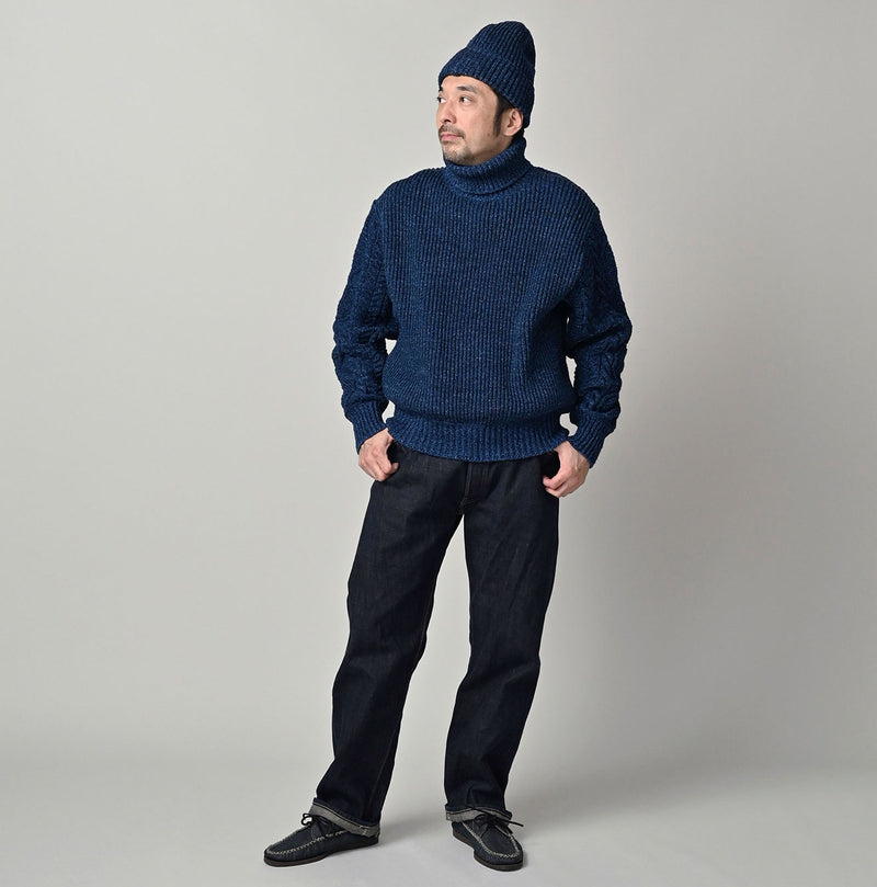 45R Indigo Tamatebako Turtleneck - Image 3