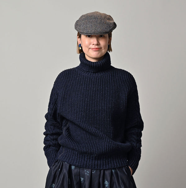 45R Indigo Tamatebako Turtleneck