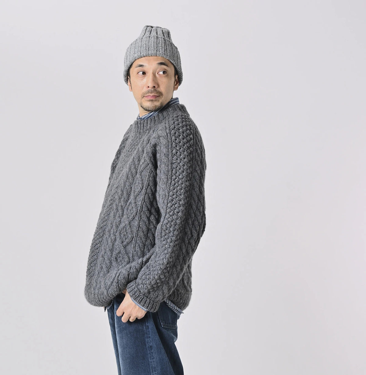 45R Cashmere 908 Aran Sweater