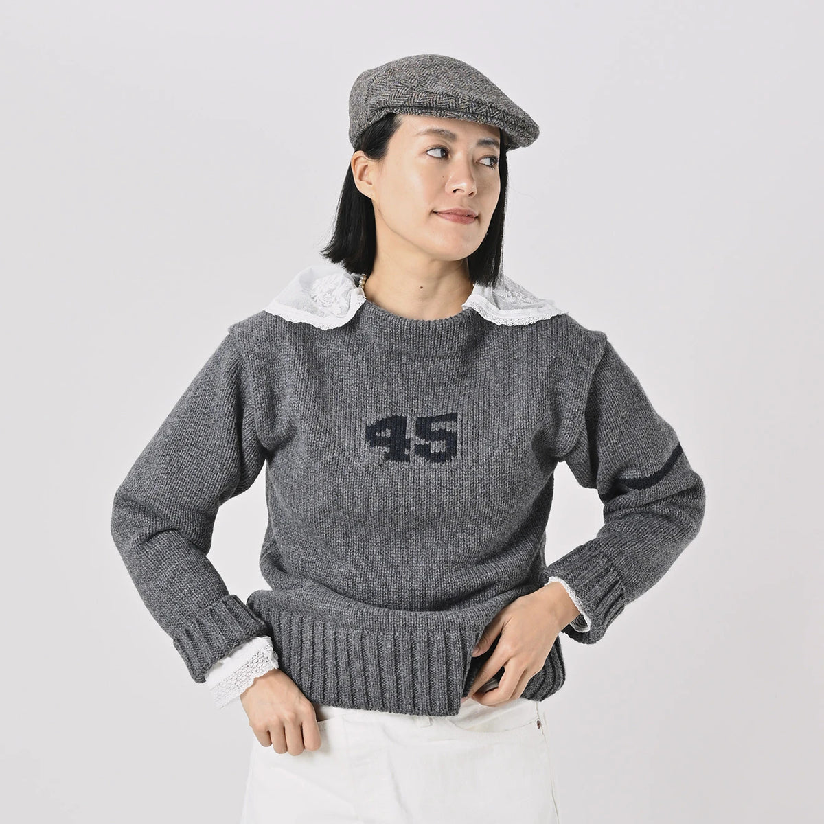 45R Cashmere 908 School Sweater