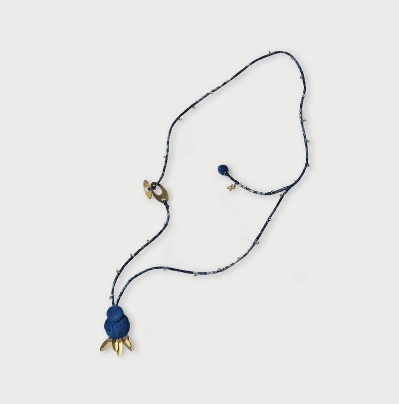 45R Ai Indigo Velvet Necklace