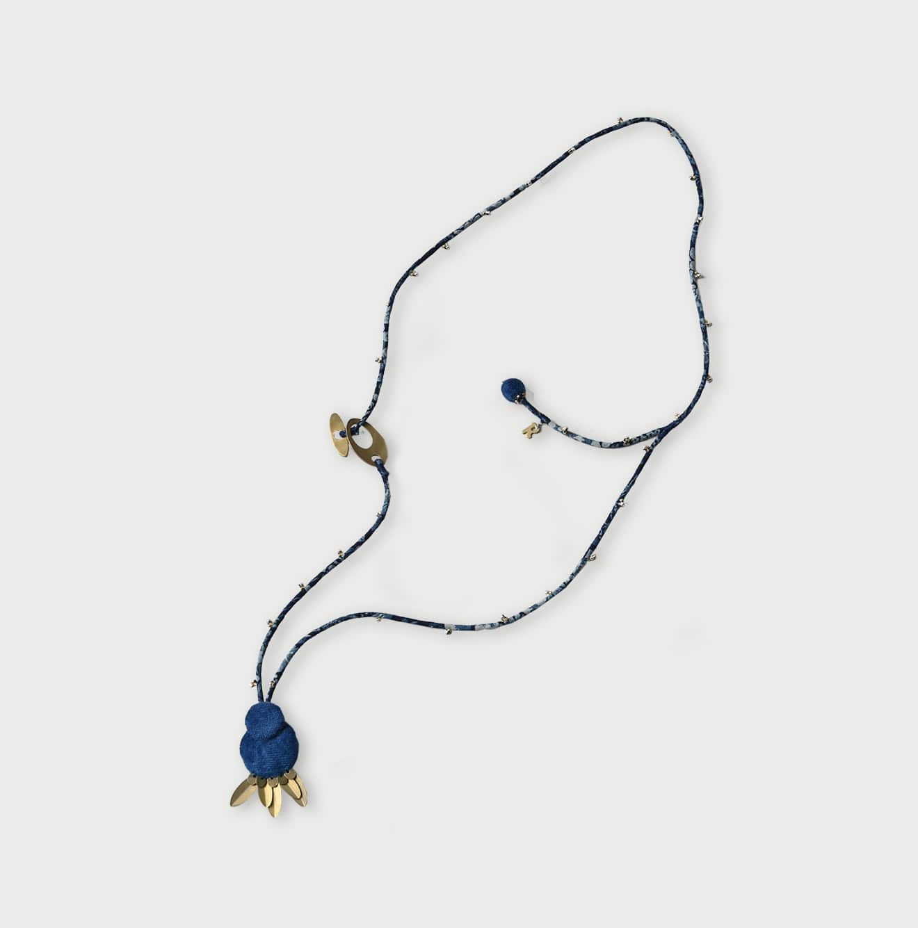 45R Ai Indigo Velvet Necklace