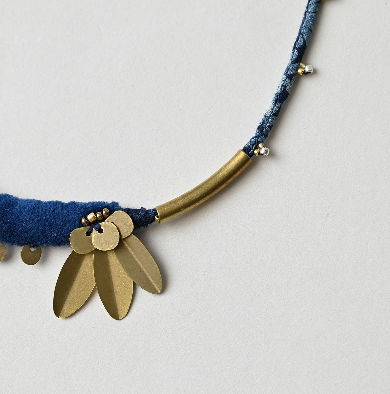 45R Ai Indigo Velvet Choker