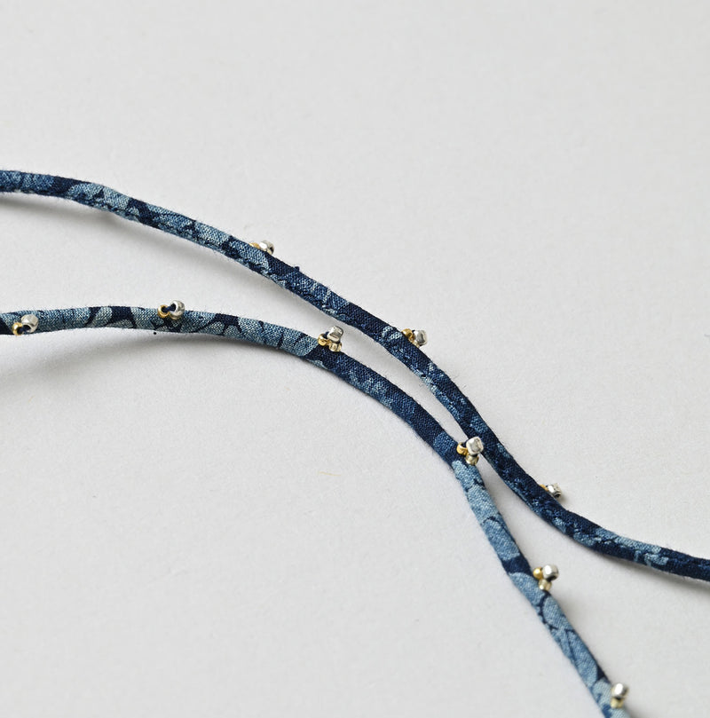 45R Ai Indigo Velvet Choker