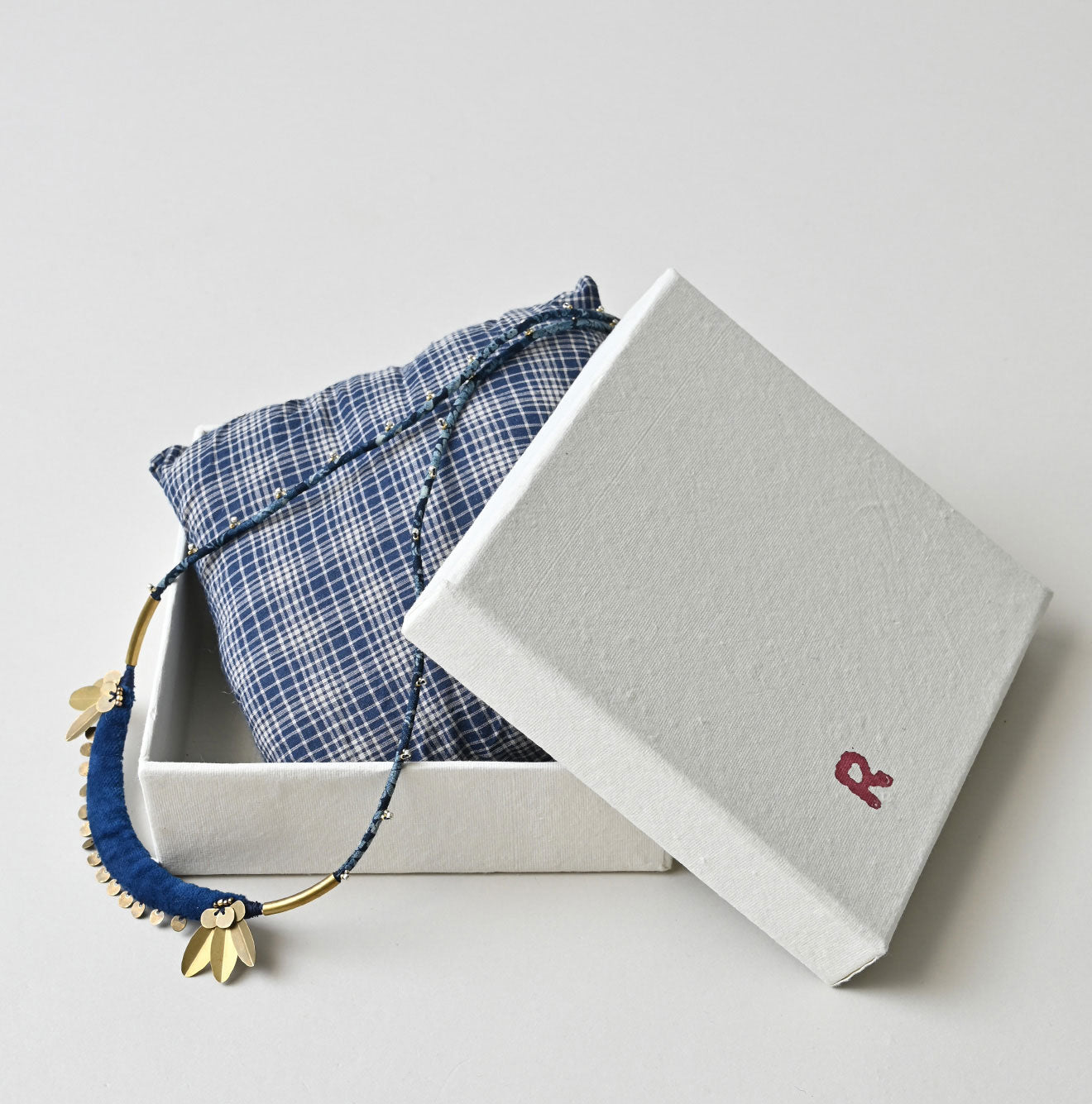 45R Ai Indigo Velvet Choker