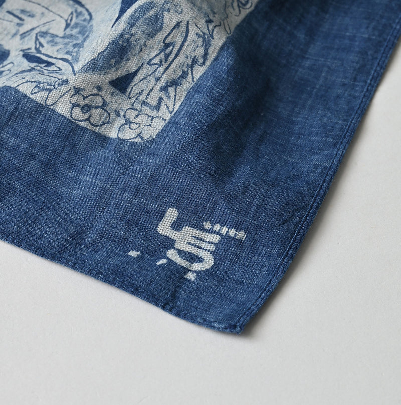 45R Indigo Twill Bouquet Big Bandana
