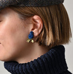45R Ai Indigo Velvet Earrings