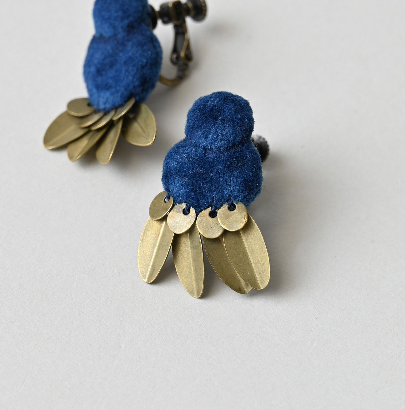 45R Ai Indigo Velvet Earrings - Image 4