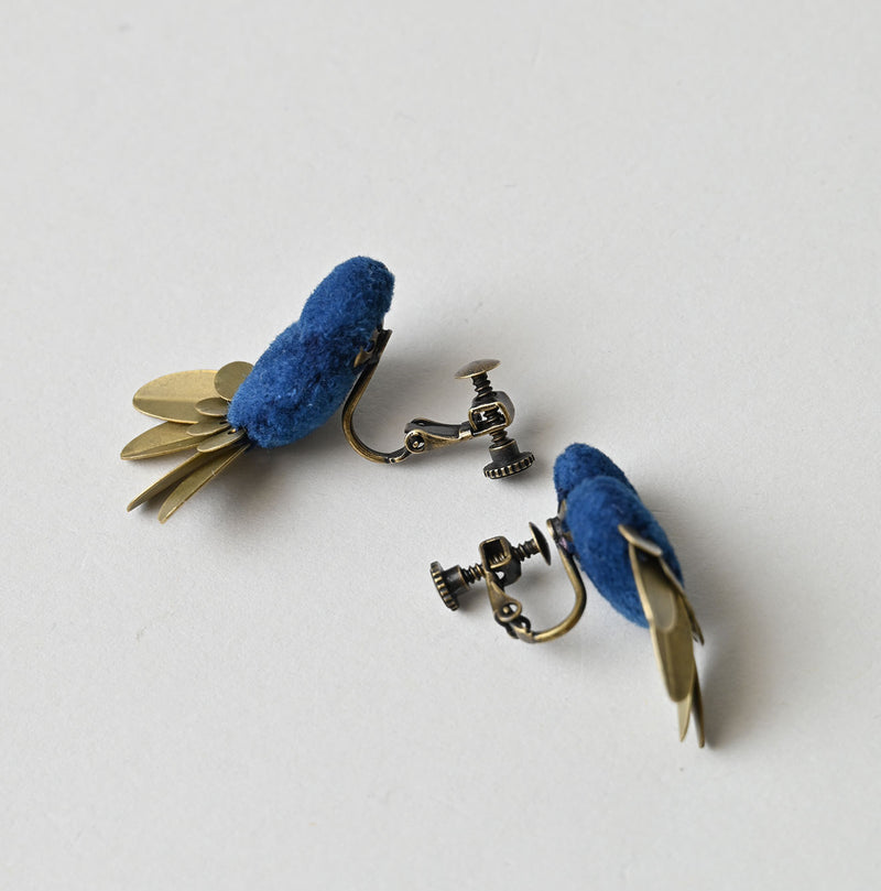 45R Ai Indigo Velvet Earrings - Image 5
