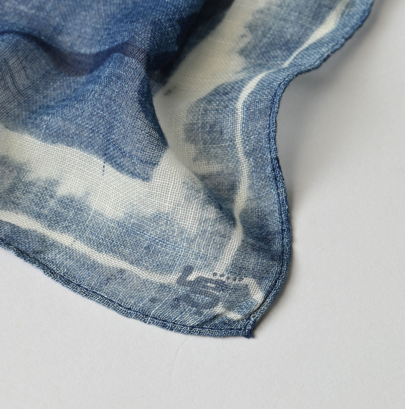 45R Indigo Gauze Twill Picture Book Bandana