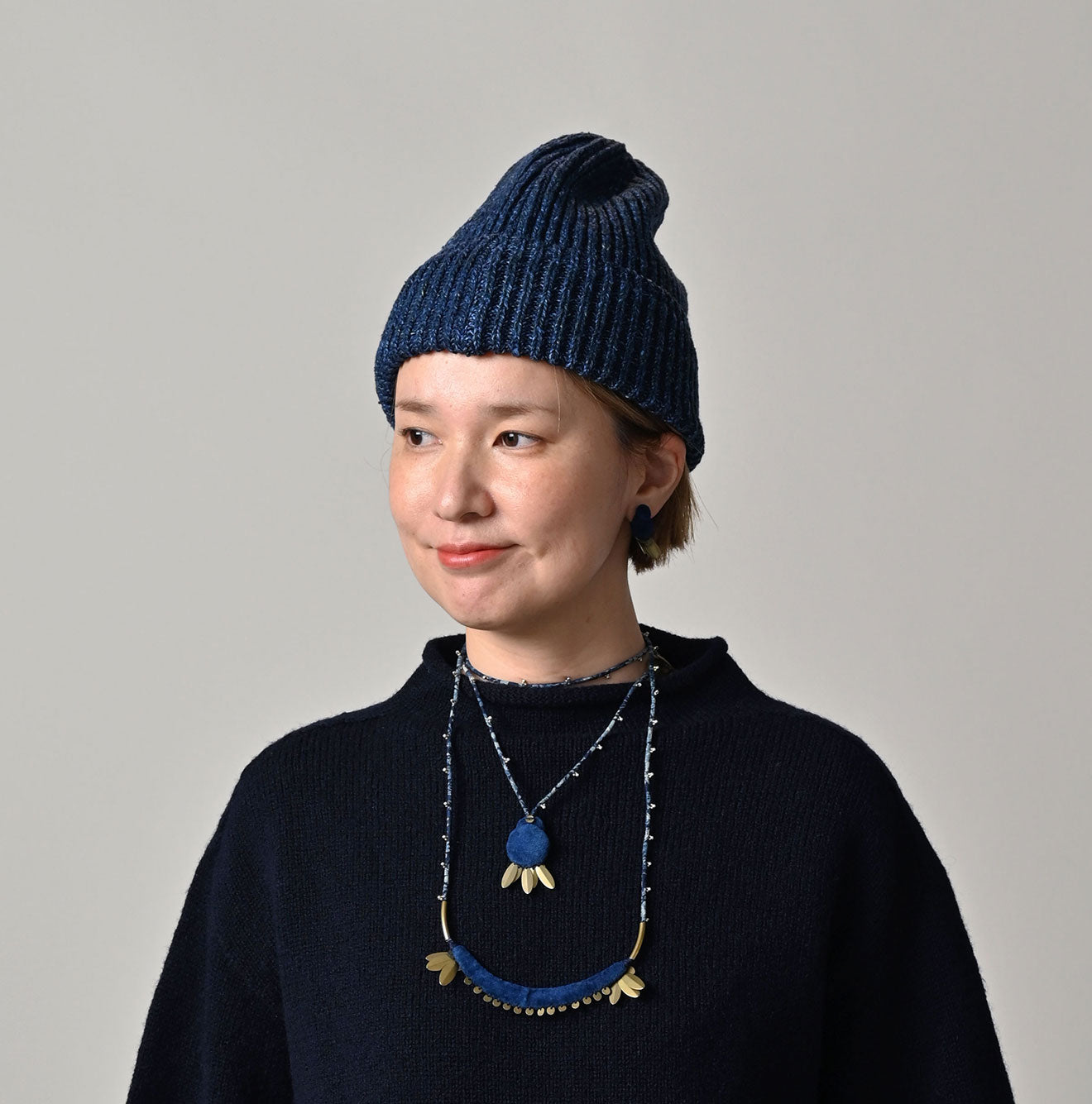 45R Indigo Tamatebako Knit Cap - Image 5