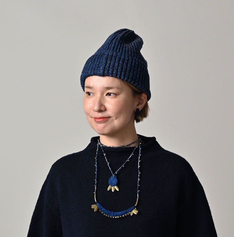 45R Indigo Tamatebako Knit Cap - Image 5