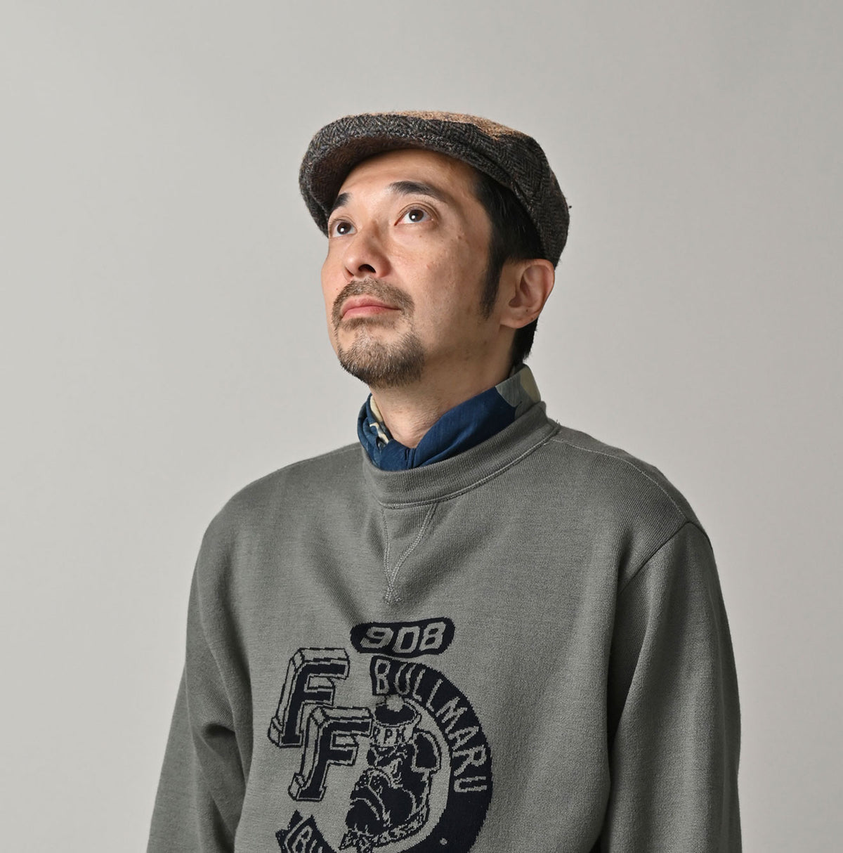 45R Indigo Tenjiku Happy Doodle Bandana