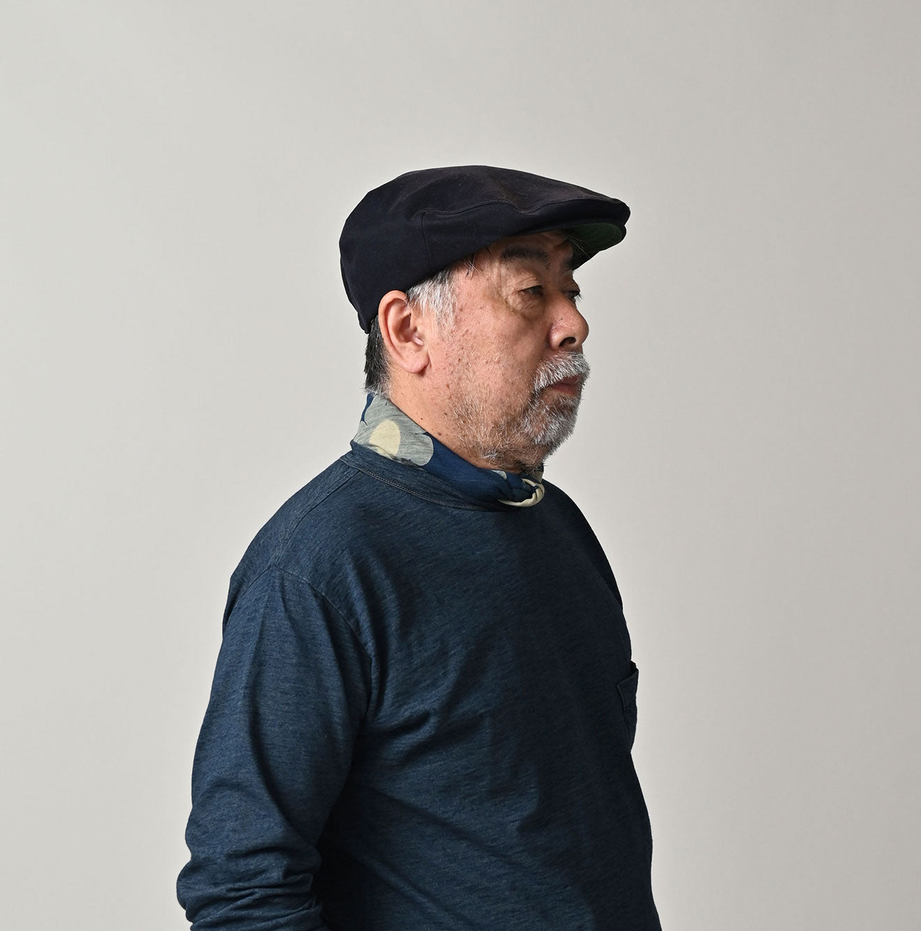 45R Indigo Tenjiku Happy Doodle Bandana